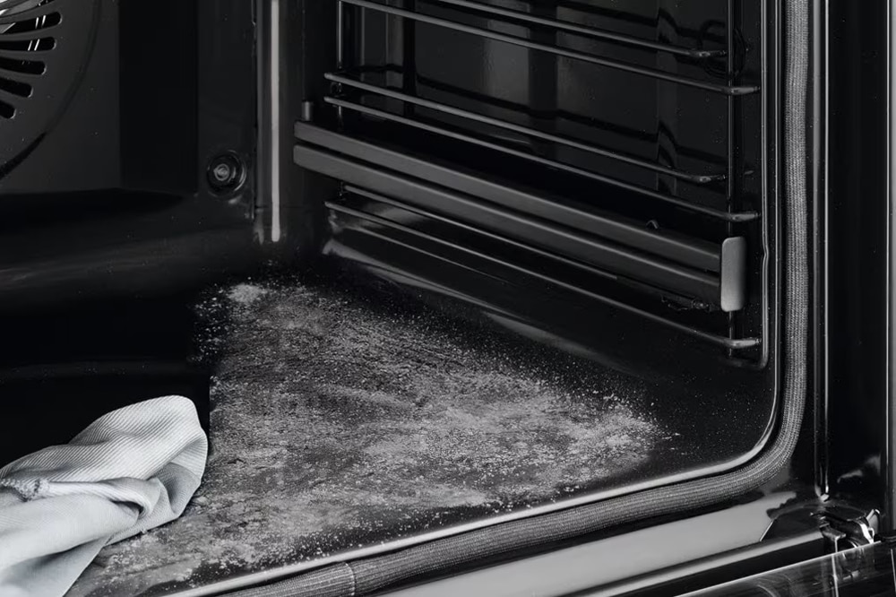 Scrub the inside of the oven