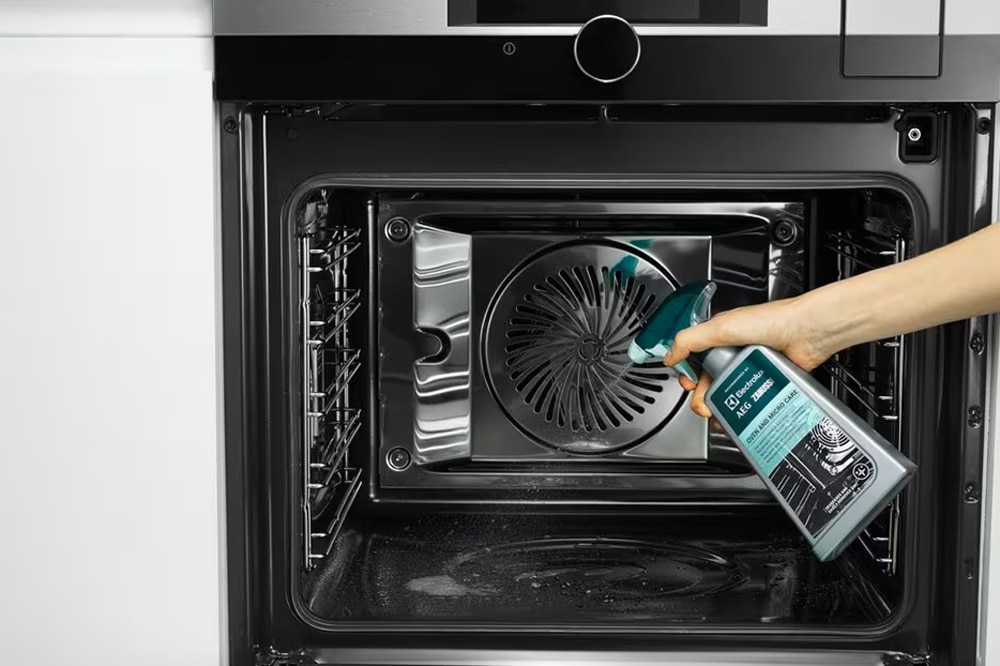 Coat the oven cavity
