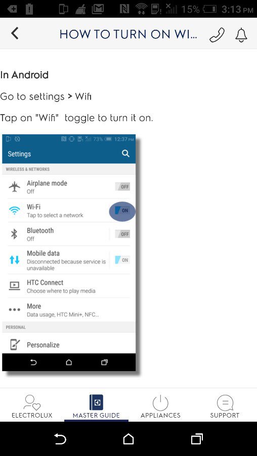 Electrolux Indonesia Koneksi pengaturan Wi-Fi