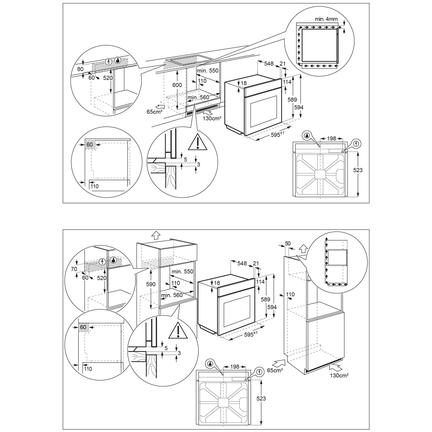 60 cm builtin oven EOG1102COX Electrolux Indonesia