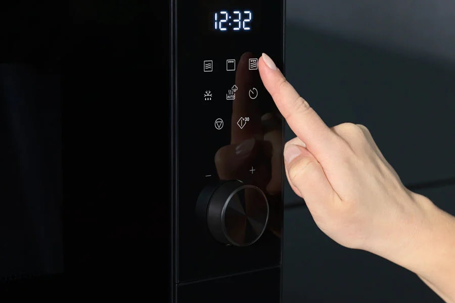 Place the food in the microwave oven
