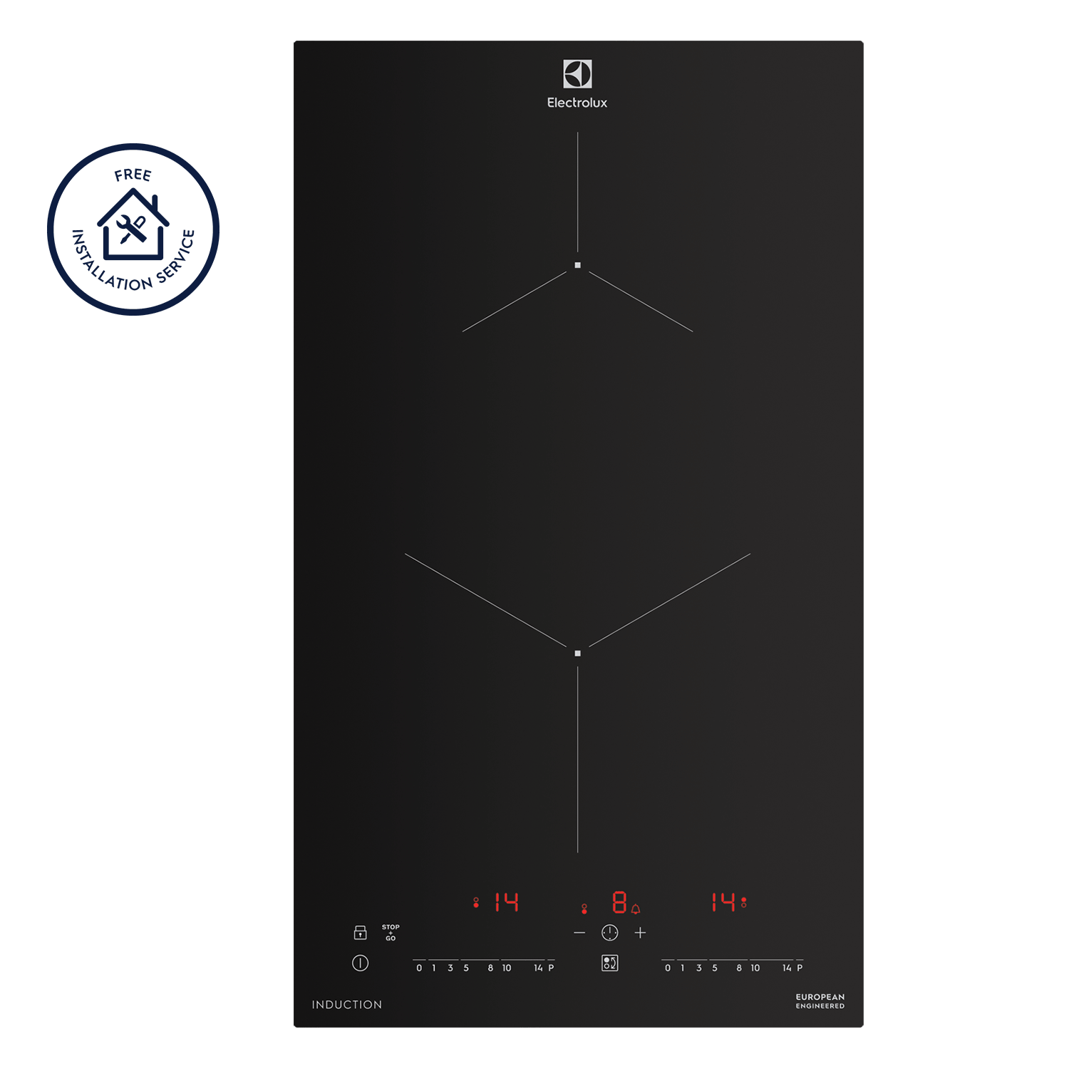 30cm UltimateTaste 300 built-in induction hob with 2 cooking zones