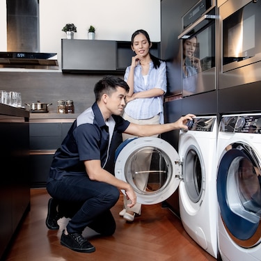 In-home cleaning for washing machines