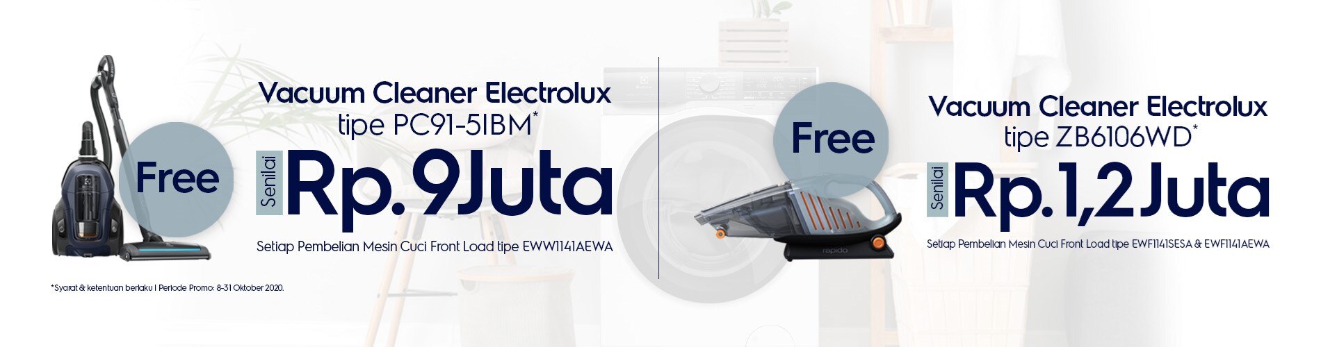 Washer free vacuum cleaner Electrolux Indonesia